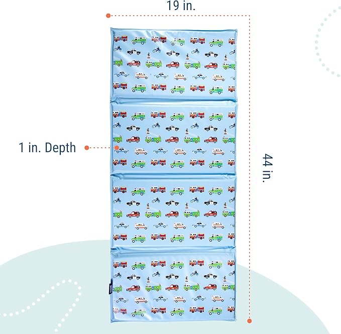 Wildkin Kids Vinyl Nap Mat – Foldable, Durable Rest Mat for Daycare & Preschool