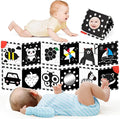 High Contrast Baby Toys for Newborn, Tummy Time Black and White Baby Toys for 0-6 Months, Soft Montessori Visual Stimulation Sensory Infant Book, Boy Girl Shower Gift Christmas Stocking Stuffers
