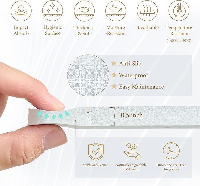 PopsyKosy Premium Baby Floor Play Mat - Thick & Cushioned 0.5 inch Playroom Foam Mat, Non-Toxic Odorless - 6 Tiles - Spacious 6x4 ft. - Stylish & Large, Waterproof for Kids & Toddlers - Totem Gray