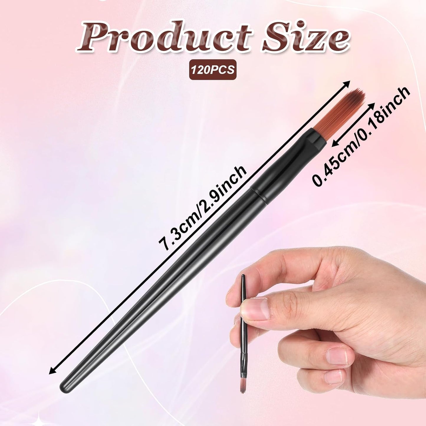 120Pcs Disposable Lip Brushes for Lipstick Brush Applicator Lip Applicators Lips Makeup Brushes for Concealer Eye Shadow Eyebrow Foundation Blending Cosmetic Tool