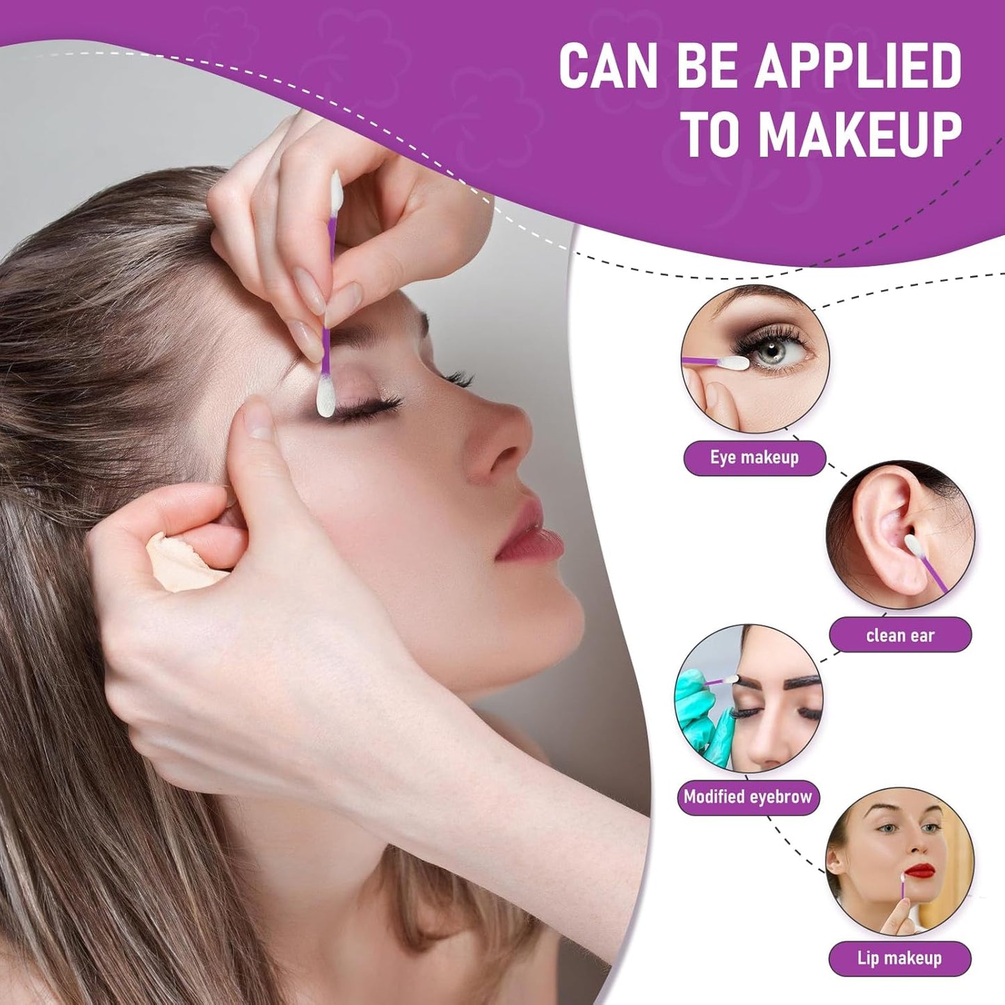 760pcs CGR Precision Cotton Swabs packed in Acrylic swab canister with Pointed and Flattened Tip, Cosmetic Makeup Applicator(160pcs in canister, 2x300pcs in bags) (760)