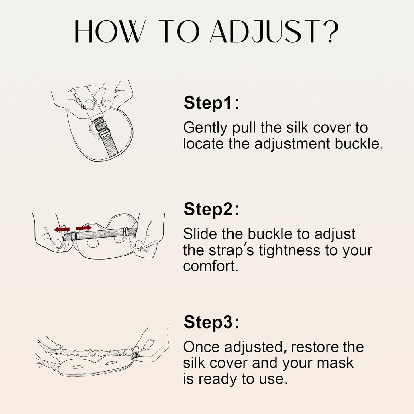 ZIMASILK Adjustable 22 Momme 100% Mulberry Silk Sleep Mask, Upgraded 3D Contoured Cup Eye Mask for Sleeping, Super Soft & Breathable Blindfold, Blackout for Deep Sleeping (Black)