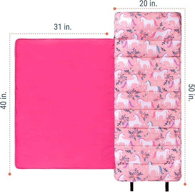 Wildkin Kids Original Nap Mat – Cozy Kids Sleep Mat with Pillow, ideal for School & Travel