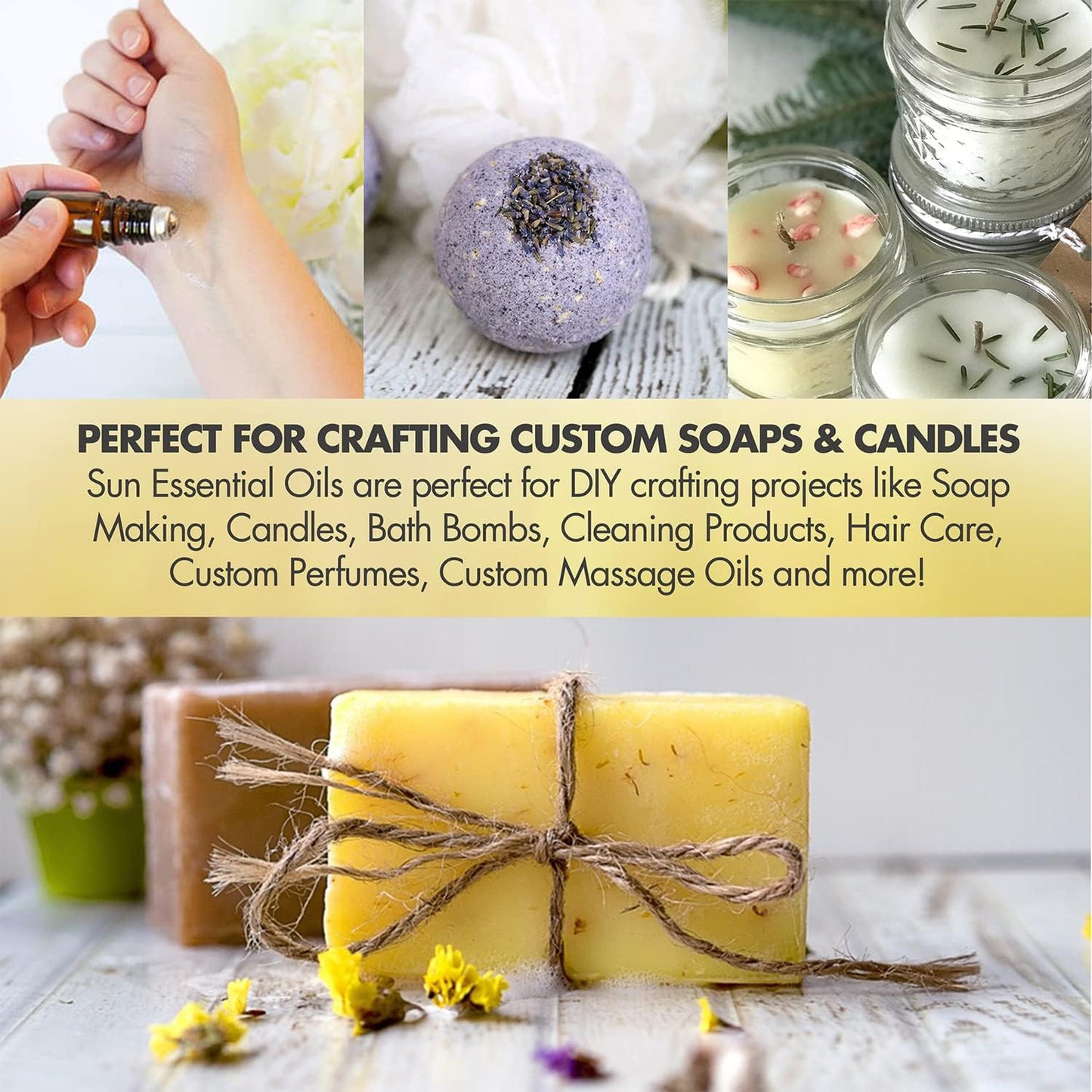 Sun Essentials Oils - 4 oz Eucalyptus Essential Oil with Dropper for Diffuser, Skin, Aromatherapy Massage, Humidifier, Scent for Candle, Lotion & Soap Making at Home, Fragrance for Room