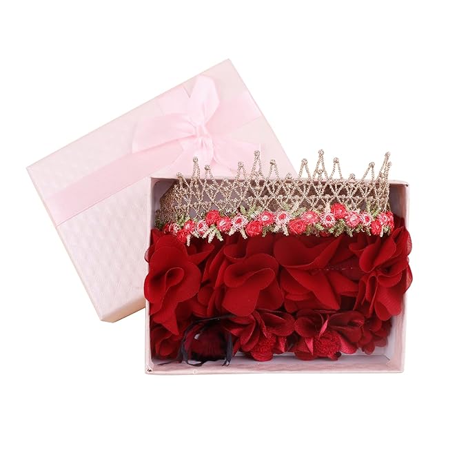 cherrboll 3pcs Baby Girl Headbands Flowers, Super Soft & Stretchy Nylon Floral Hairbands for Newborn Toddler