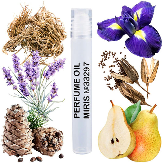 MIRIS Perfume Oil No. 33297, Inspired by Dr Homme Intense 2011, Long-Lasting Men Roll-On, Rollerball 0.34 Fl Oz / 10 ml