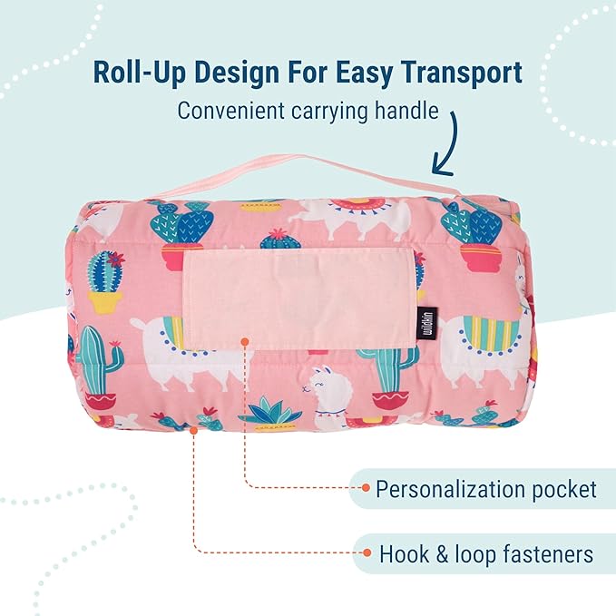 Wildkin Kids Original Nap Mat – Cozy Kids Sleep Mat with Pillow, ideal for School & Travel