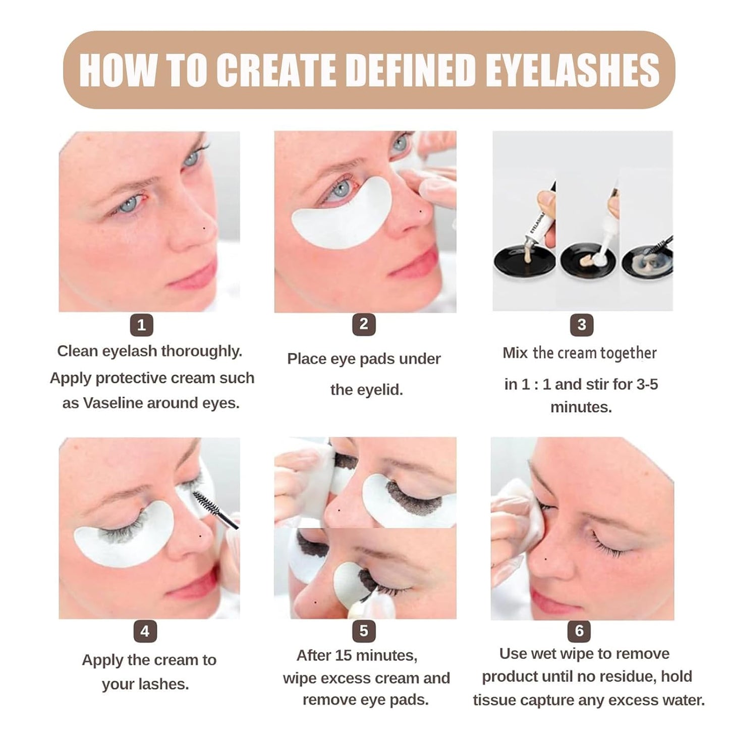 Lash Color Kit, Professional Natural Coffee Eyebrow & Eyelash Color Kit Lasting for 6 Weeks, Waterproof & Safe Color for Salon Home Easy Use- Creates Natural Looking Brows Gift for Women Girl Mom Wife