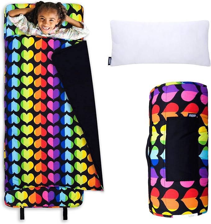 Wildkin Kids Original Nap Mat – Cozy Kids Sleep Mat with Pillow, ideal for School & Travel