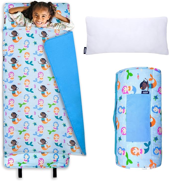 Wildkin Kids Original Nap Mat – Cozy Kids Sleep Mat with Pillow, ideal for School & Travel