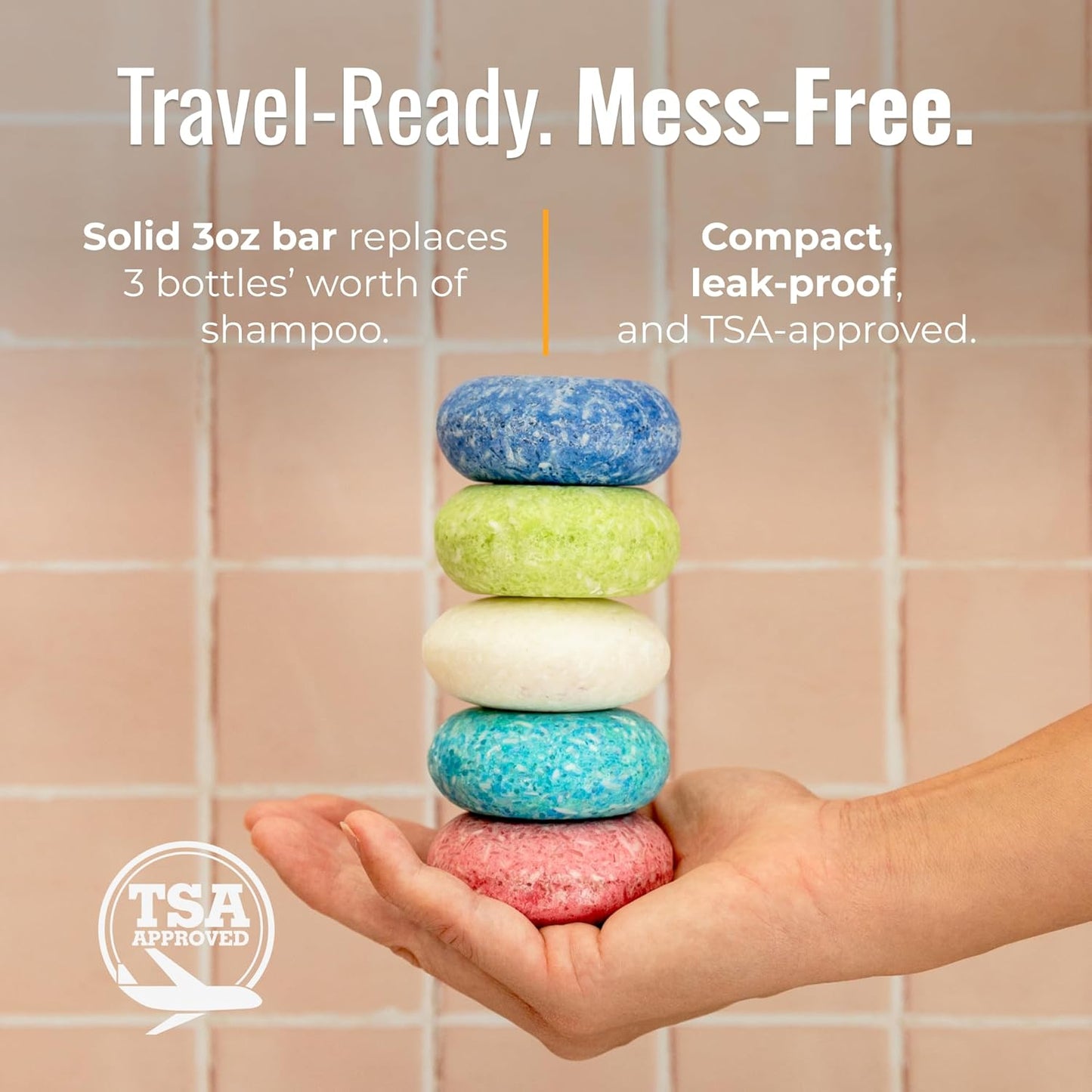 Sunshine Shampoo Bar, Vegan Solid Hair Cleanser with Mango, Orange, Pineapple, and Vanilla, for All Hair Types, Zero Waste, Travel-Friendly, Clean Beauty