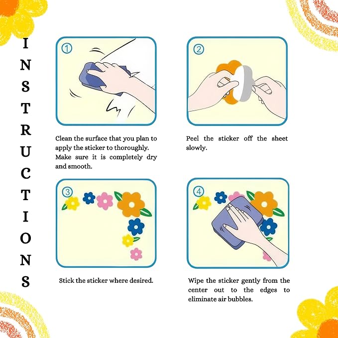 Unicorns Wall Decals - Colourful Peel and Stick Cute Unicorn Wall Stickers, Decor for Baby Nursery, Toddler & Kids Bedroom Walls