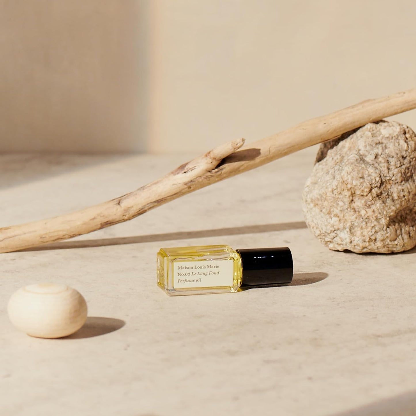 Maison Louis Marie - No.02 Le Long Fond Natural Roll-On Perfume Oil Sample | Luxury Clean Beauty + Non-Toxic Fragrance (0.1 fl oz | 3 ml)
