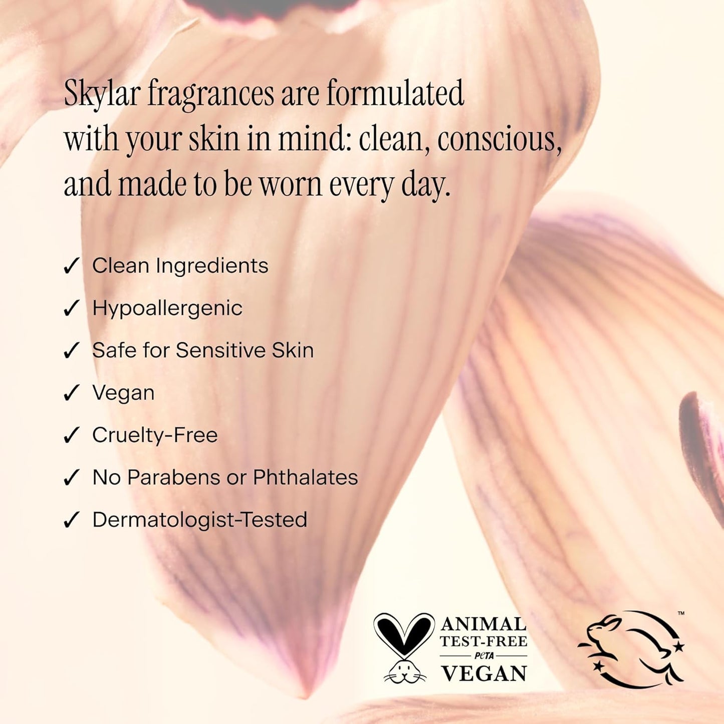 Skylar Nude Skin Eau de Parfum - Hypoallergenic & Clean Perfume for Women & Men, Vegan & Safe for Sensitive Skin, Notes of Pineapple, Vanilla, Coconut- 10mL /0.33 Fl oz