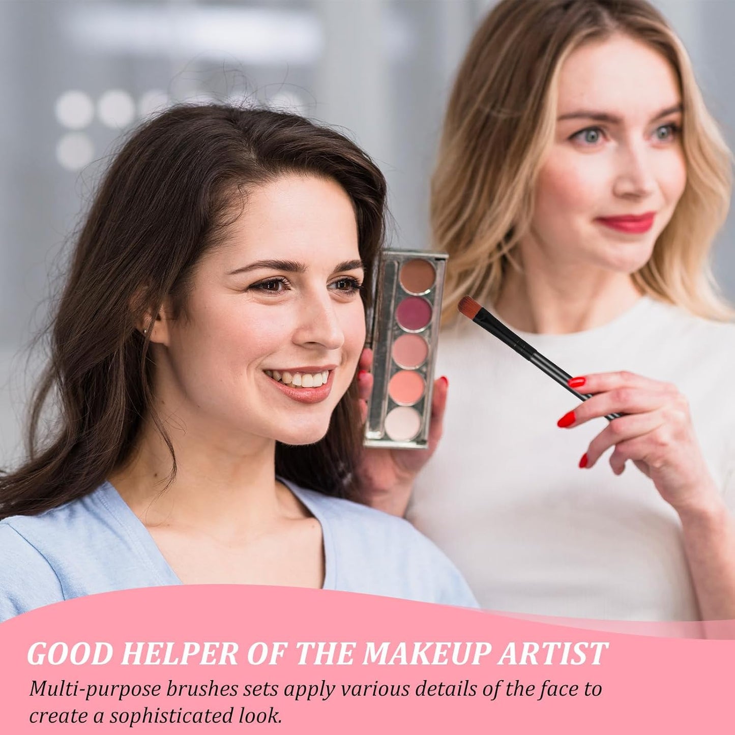 200 Pieces Disposable Eyebrow Brushes Makeup Brush Set, 50PCS Angled/Round Eyebrow Brushes 50PCS Double-End Eyeshadow, 100PCS Lip for Women Girls Salon Beauty Cosmetic Make up Tool