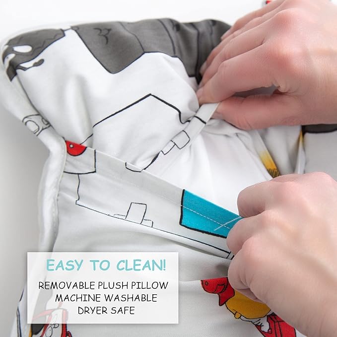 JumpOff Jo Nap Mat for Kids - Cozy Kids Rest Mat with Removable Pillow and Ultra Soft Blanket for Preschool, Daycare, and Sleepovers - Jo’s Garage