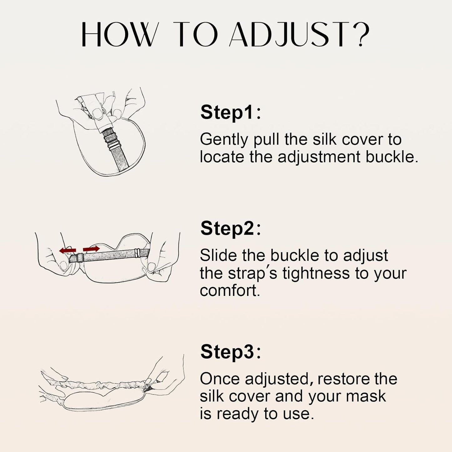 ZIMASILK Adjustable 100% 22 Momme Mulberry Silk Sleep Mask for Sleeping, Filled with Premium Mulberry Silk, Softest & Breathable Eye Sleeping Mask (Navy Blue)