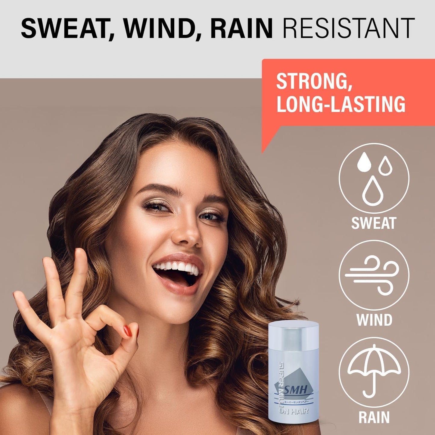 SMH Hair Fibers MADE IN JAPAN – Instantly Conceals Thinning Hair –Long-Lasting – Sweat, Water & Wind Resistant – Hair Loss Solutions For Men & Women (Natural Blond, 15g)