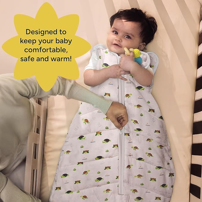 1.5 TOG Sleep Sack - Premium Organic Cotton, Soft, Breathable, Wearable Blanket for Newborns, Infants & Toddlers (6-12 Months), Unisex Baby Sleeping Bag, Gifts for Babies