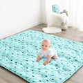 Baby Play Mats for Floor, 59x59 Inch Thicker and Larger Soft Cushioning Playmats for Babies and Toddlers, Foldable Washable Baby Playpen Mat,