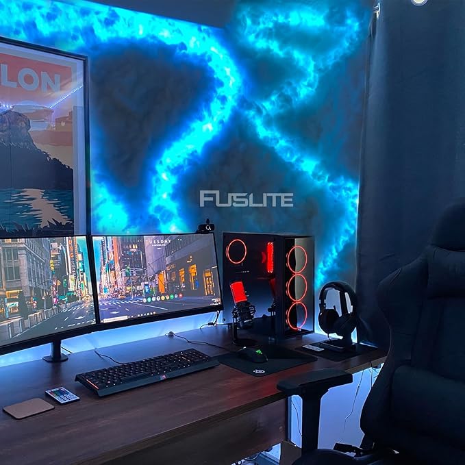 ,New 3D Thundercloud LED Light Cotton Lightning Cloud Colorful Atmosphere Night Light, DIY Creative Cloud Lights Gaming Room Garage Club Bar dj Party,16 Feet