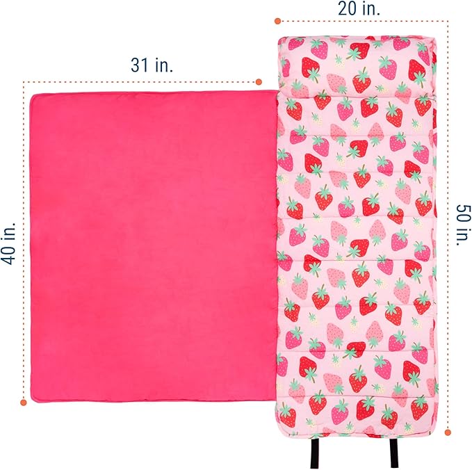 Wildkin Kids Original Nap Mat – Cozy Kids Sleep Mat with Pillow, ideal for School & Travel
