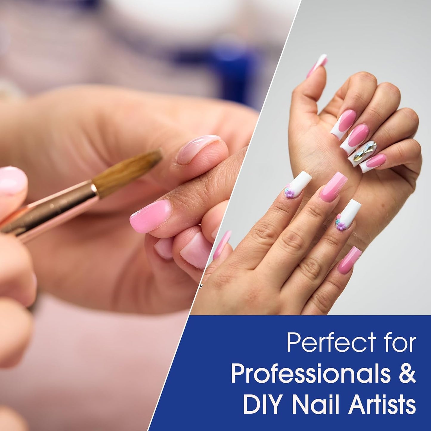 Nomma Plus Professional Liquid Monomer, EMA Nail Liquid for Acrylic Powder, Non-Yellowing Monomer, 16oz Bottle, Professional Salon Quality Manicure and Pedicure Supplies