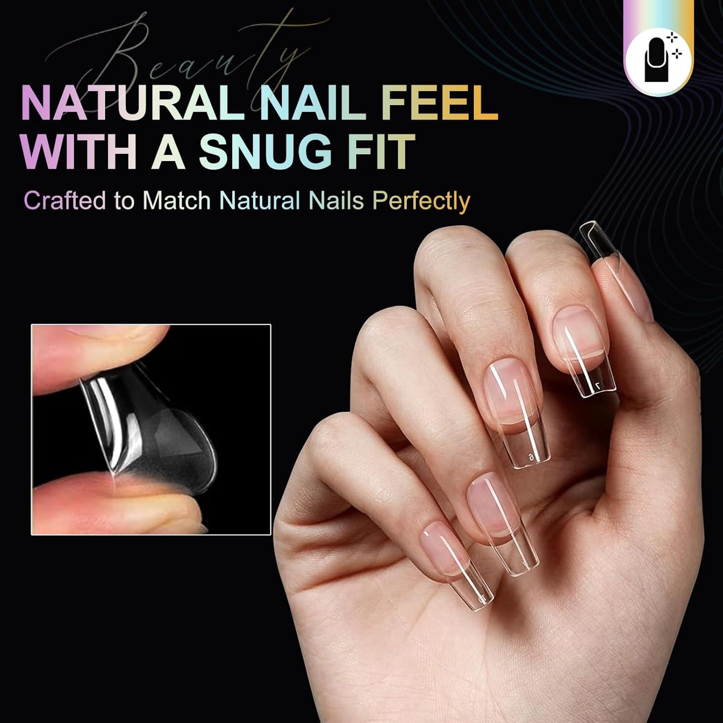 Square Nail Tips Medium Square Gel Nail Tips 240Pcs Pre-Etched Soft Acrylic Nails Tips Half Matte Full Cover False Nail No C Curve for Nail Extension French Nails Manicure Home DIY Salon 12 Sizes Tips