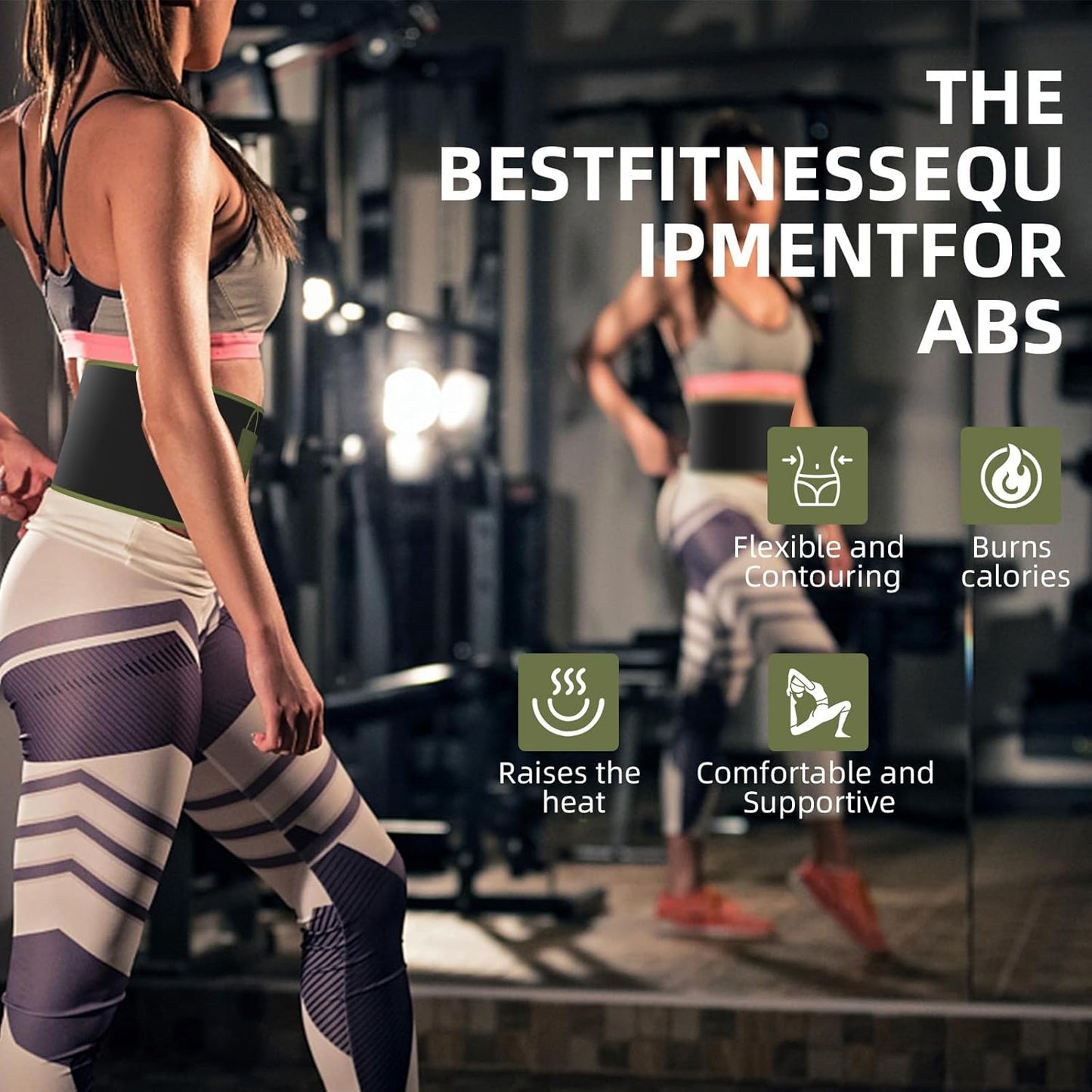 ZPP Waist Trainer for Women and Men, Neoprene Sweat Band Waist Trimmer Belt Slimming Stomach Wrap for Workout