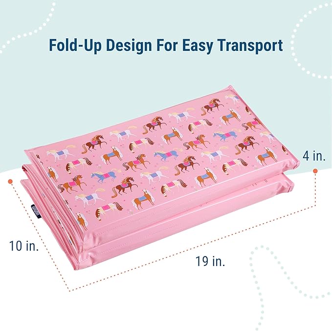 Wildkin Kids Vinyl Nap Mat – Foldable, Durable Rest Mat for Daycare & Preschool