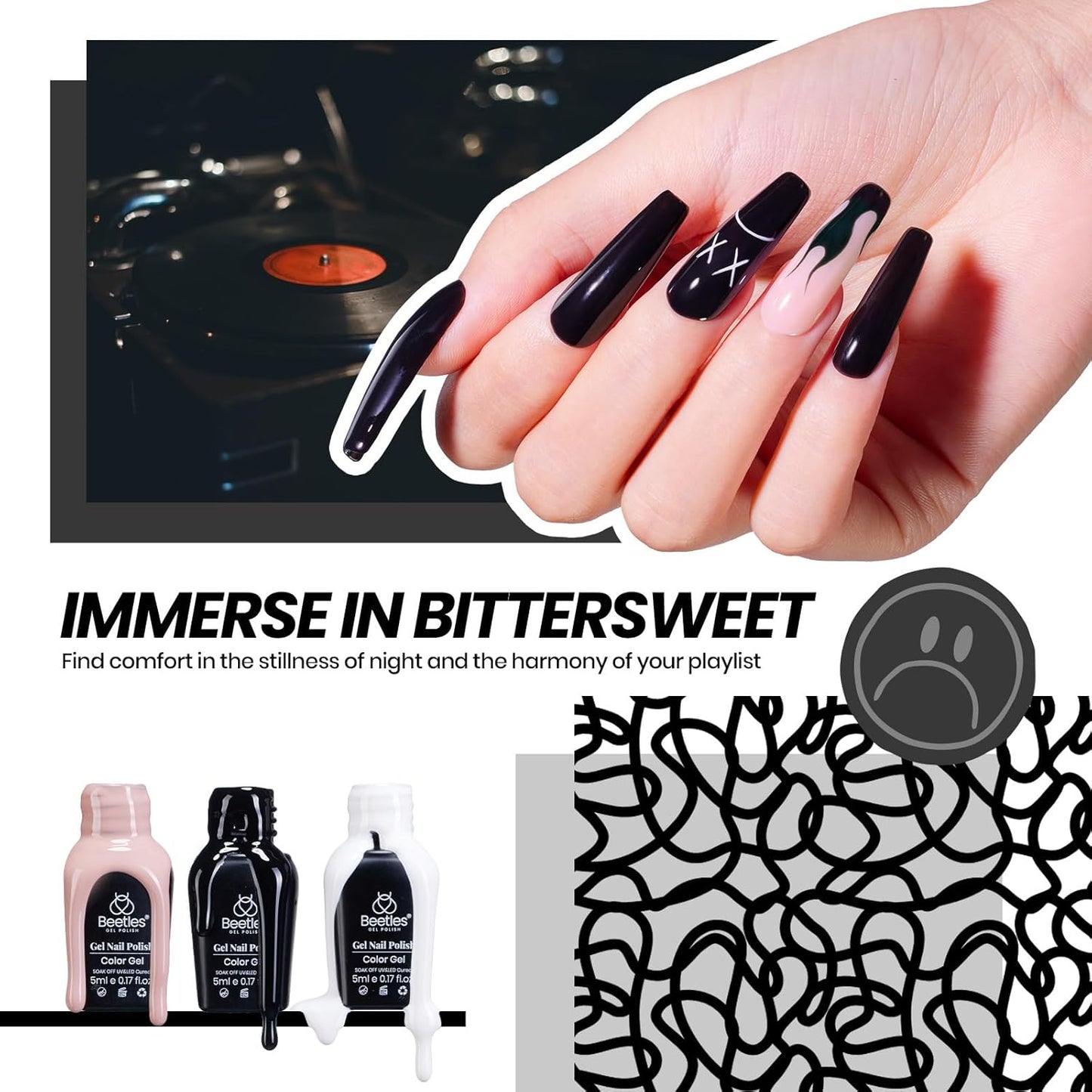 Beetles 69 Pcs Gel Nail Polish Kit with U V Light - 35 Colors Gel Polish Nail Kit with with Base & Glossy Top Coat Soak Off DIY Salon Beginner-friendly Manicure Nails Stuff Gifts for Women Teens Girls