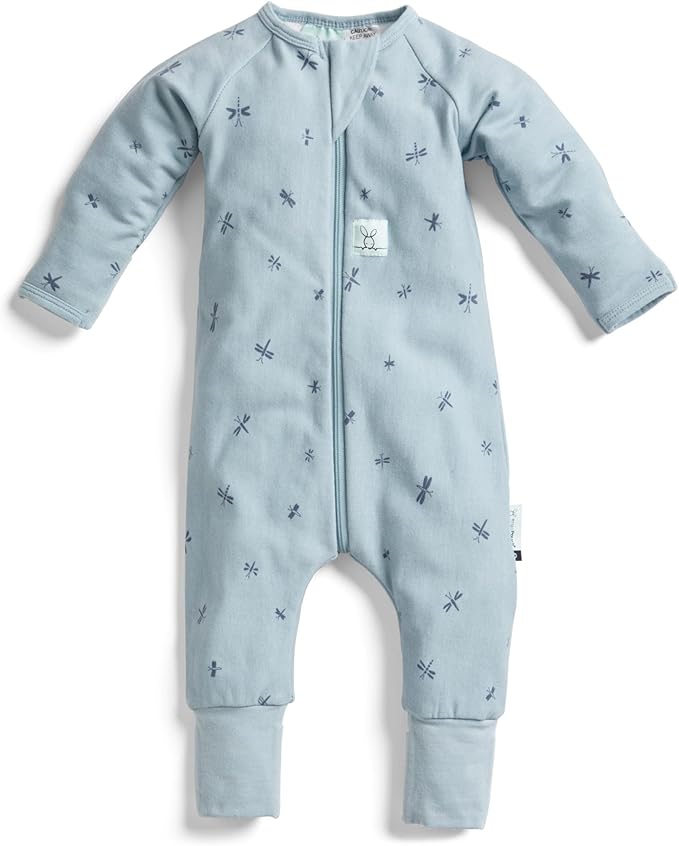ergoPouch Long Sleeve Romper – Slim-Fit Baby Pajamas & Sleep Layer with Front Zip, Breathable & Durable for Sleep