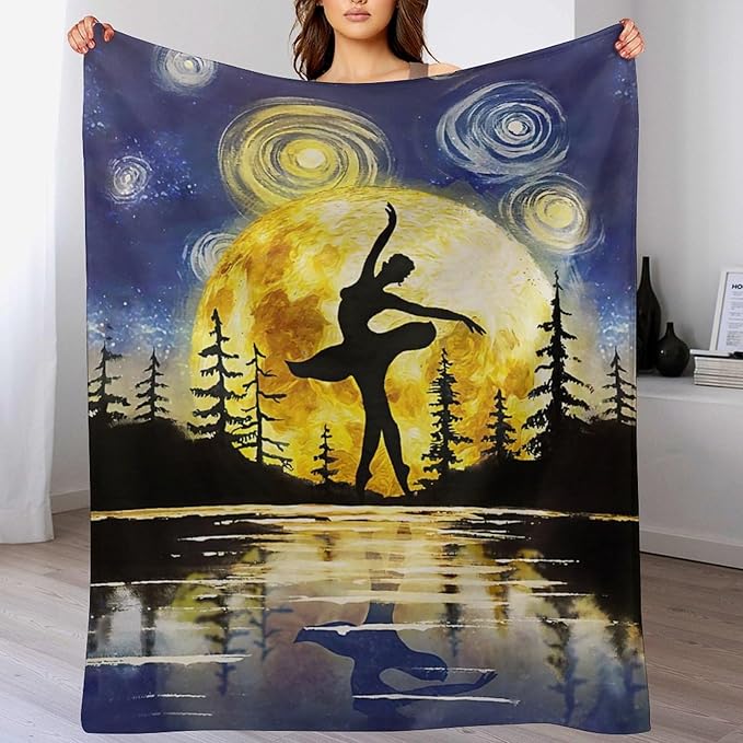 Dance Gifts for Girls & Boys - Soft, Warm Fleece & Flannel Plush Blankets for Bed, Sofa, Couch - 60"x80"