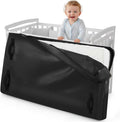 1 Pcs Crib Mattress Storage Bag with Zipper and 8 Reinforced Handles Oxford Cloth Waterproof Crib Mattress Protector Bag for Storage, 52.5 x 28 x 6.5 Inches (Black)