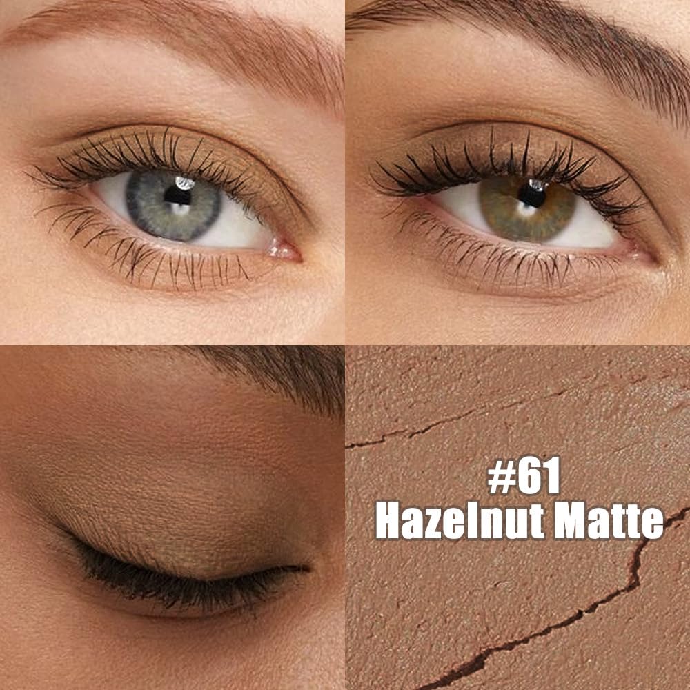 evpct Nude Brown Matte Cream Eye Shadow Sticks Brightener Pencils for Women, Nude Silky Eyeshadow Applicator Stick Pen Waterproof, Blendable Crease-Proof Stick Eyeshadow Matte Eye Makeup 61