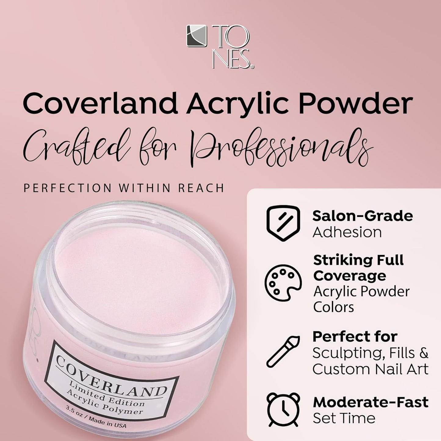 Coverland Acrylic Powder 3.5oz "Blush Pink" - Limited Edition