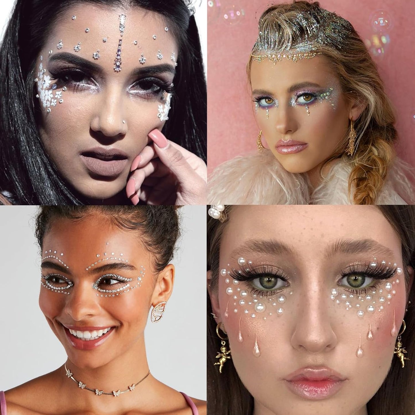 Nail Art Rhinestones with Pearls Flatback Pearls Nail Charms Luxurious Supplies Accessories Gold Silver Gems Jewelry Decorations for Women Manicure Design