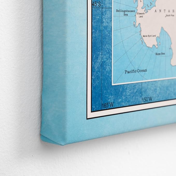 Canvas World Map with Cork Pin Board - English Lettering - Decorative Wall Decoration for All Rooms - Canvas Pictures with World Map Motif (70x50 cm, Pattern 21)