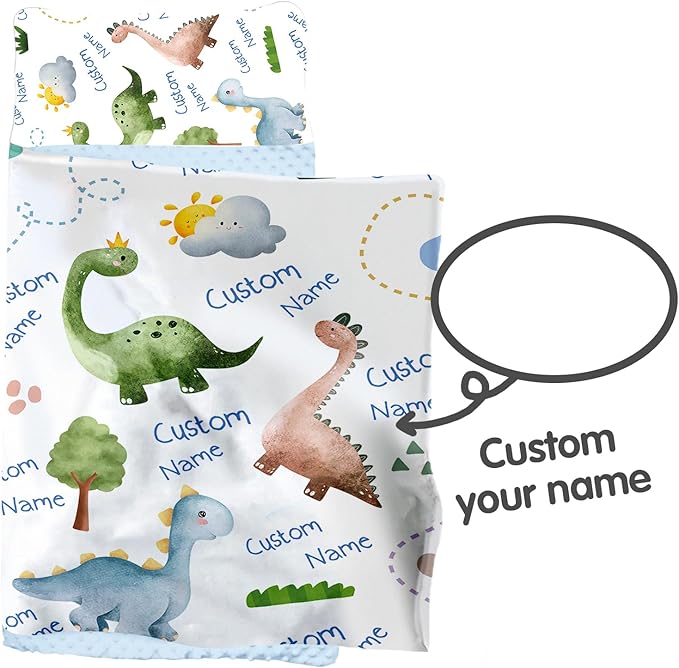 Personalized Toddler Nap Mats for Preschool, Custom Name Kids Sleeping Bag for Daycare, Roll Up Sleeping Mat with Removable Pillow and Soft Dot Minky Blanke for Boys Camping Travel