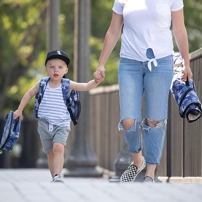 Personalized Tot Cot Kids Nap Mat - Toddler Preschool Daycare Bedding Cover with Blanket and Pillow - Ages 2 Yrs to 5 Yrs