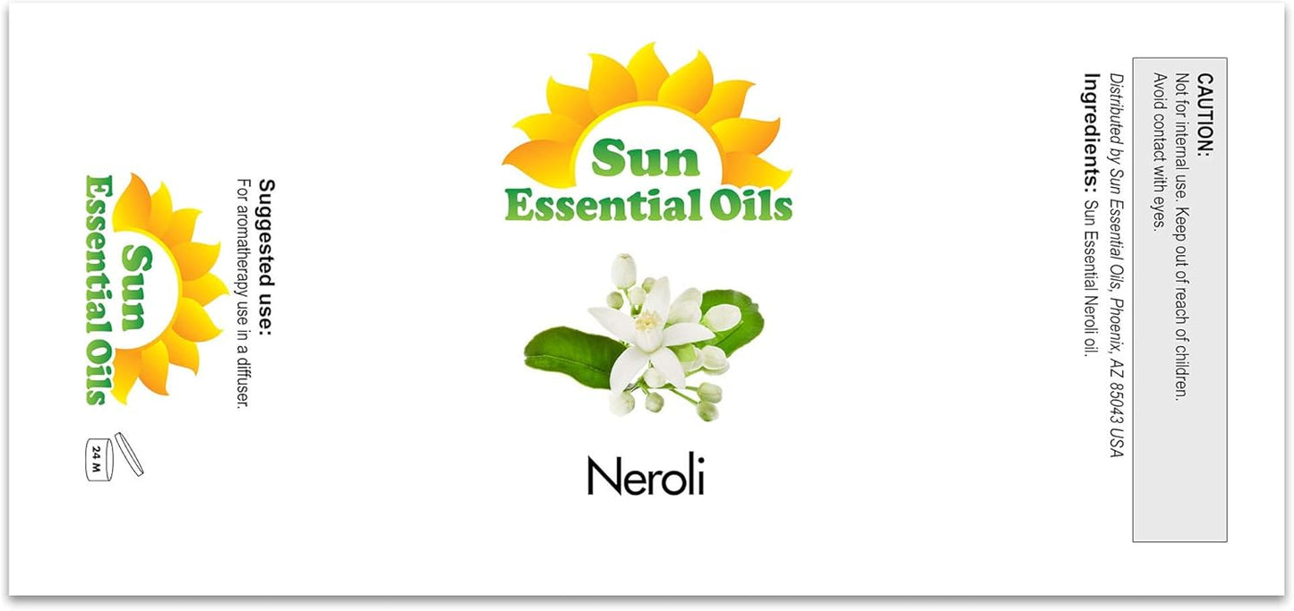 Sun Essential Oils Neroli Essential Oil 2 oz - Neroli Aromatherapy Oil