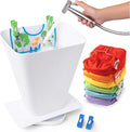 Cloth Diaper Sprayer Splatter Shield - White, Plastic, 1 Count - Splash-Proof Diaper Sprayer Shield - Essential Baby Registry Must-Haves - Portable Nursery Bucket for Baby Essentials