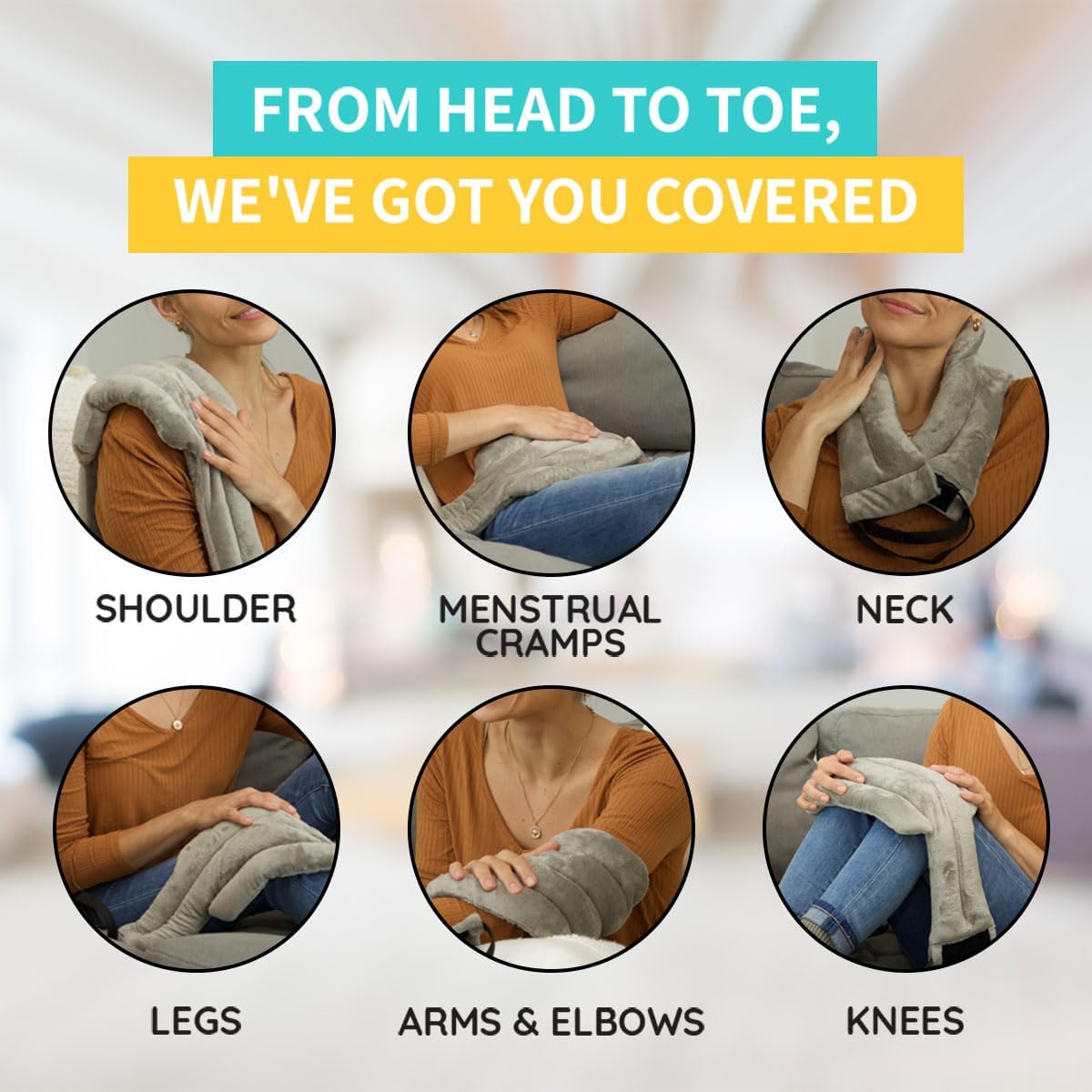 Microwavable Heating Pads For Neck Pain Relief, Back Pain, Shoulder Pain Relief - Microwave Heating Pad For Cramps And Muscle Relief, Hands-Free Heat Pack For Tense Muscle - 2 Packs - Lavender Scented