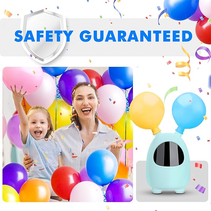 Balloon Pump Electric, SPLAKS Balloons Inflator Air Pump Portable Balloon Blower for Garland Arch, Party Decoration