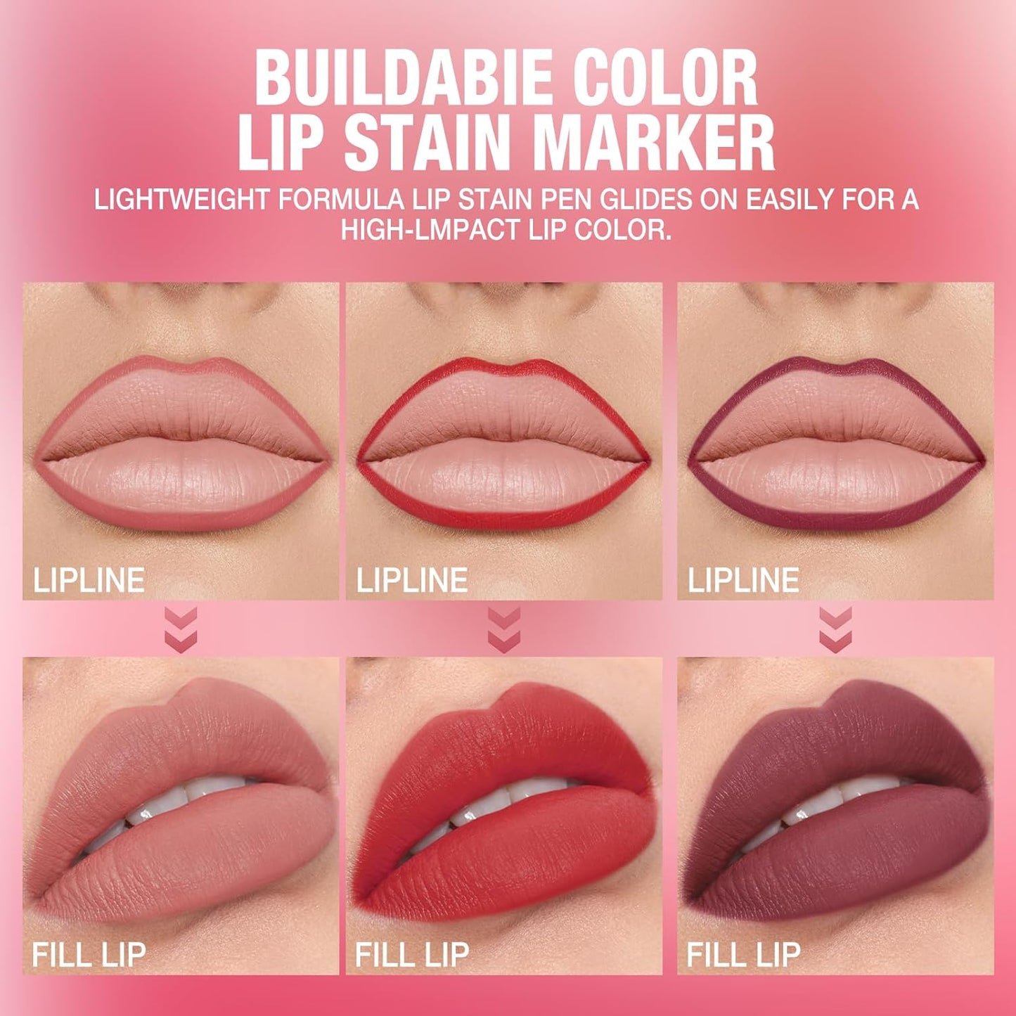 LANGMANNI 6Pcs Sculpting Matte Velvet Lip Liner Set,Smooth Creamy Texture,Waterproof And High Pigmented For Girls Daily Application Lip Makeup(7+8+9+10+11+12)