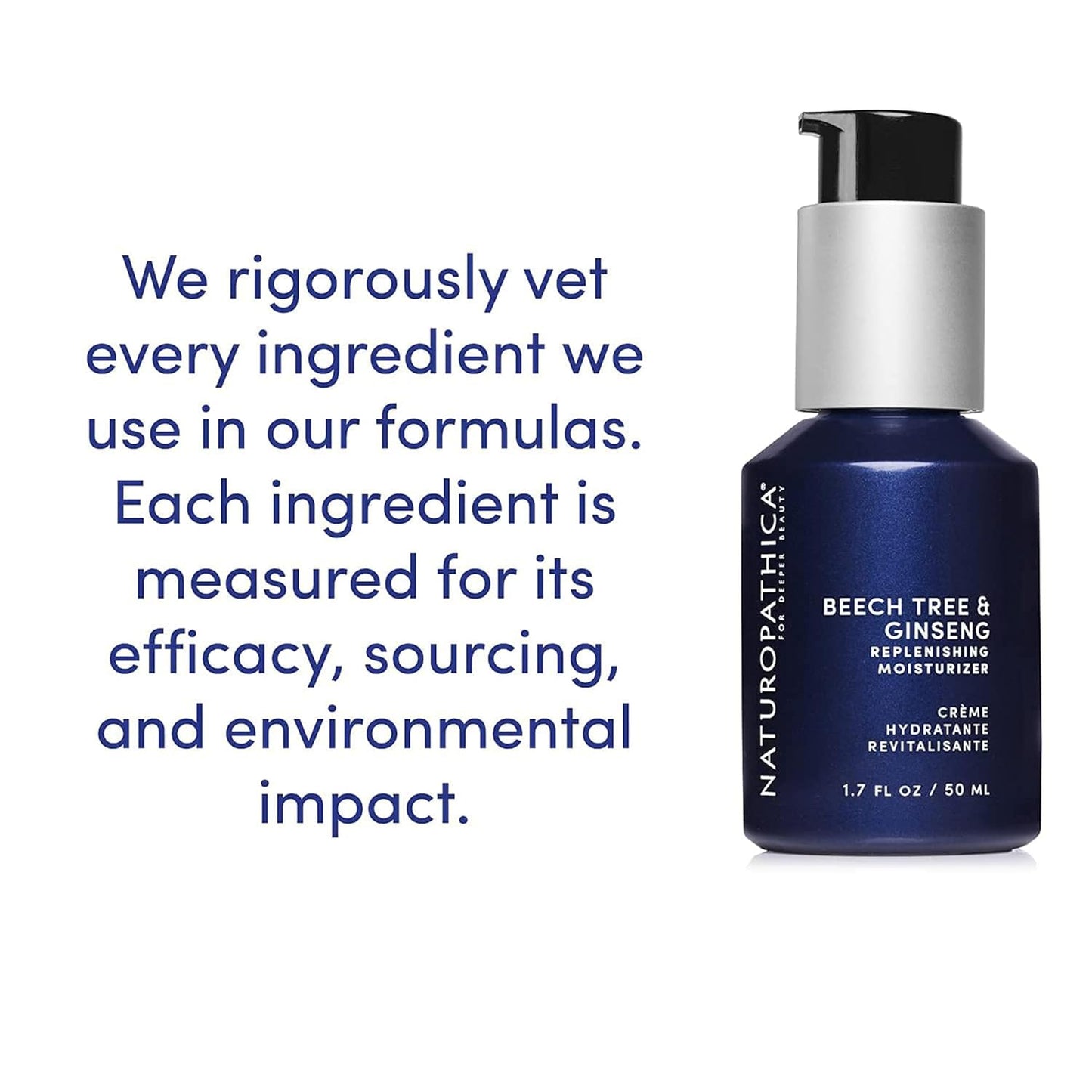 Naturopathica Beech Tree & Ginseng Replenishing Moisturizer, Hydrating and Firming Face Moisturizer, Antioxidant Rich Daily Face Lotion for Men and Women, 1.69 fl oz