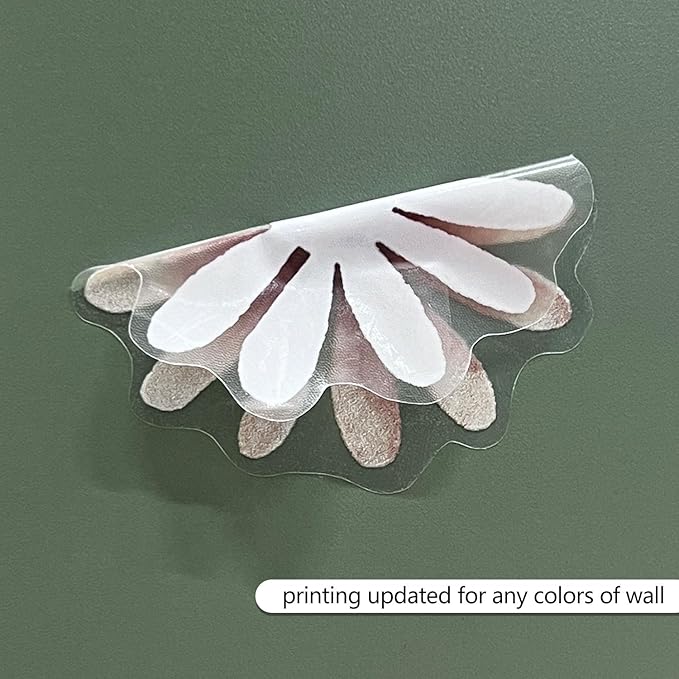 YouRfocus Daisy Wall Decals | 60 PCS Boho Flower Stickers for Girls' Rooms, Playrooms, and Nurseries | Dual Layer Print for High Coverage | Removable Peel and Stick Wall Decor (Orange) | 12 Sheets