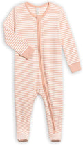 Colored Organics Baby Zip-Up Footed Sleeper with 2-Way Zipper - Newborn Organic Cotton Pajamas