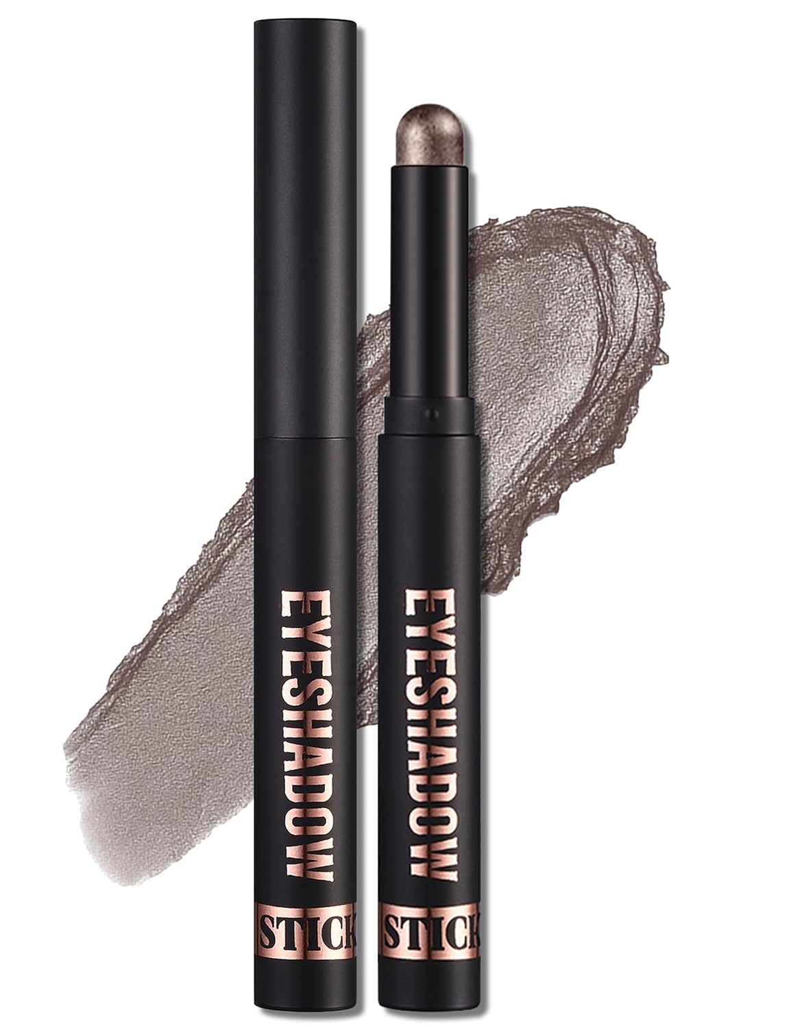 Erinde Shimmer Cream Eyeshadow Stick, Long Lasting Metallic Eye Shadow Sticks, Waterproof Creamy Glitter Eyeshadow Pencil, High Pigmented Blendable Neutral Eye Makeup, 14 Taupe Shimmer