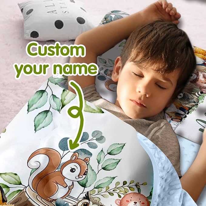 Personalized Toddler Nap Mats for Preschool, Custom Name Kids Sleeping Bag for Daycare, Roll Up Sleeping Mat with Removable Pillow and Soft Dot Minky Blanke for Boys Camping Travel